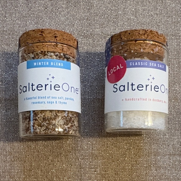 be HOME Wood Salt Cellar with Spoons + Sea Salt Gift Set - Picture 3 of 5